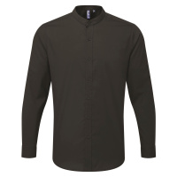 Premier Workwear Pánská košile Grandad s dlouhým rukávem a pasovým límcem