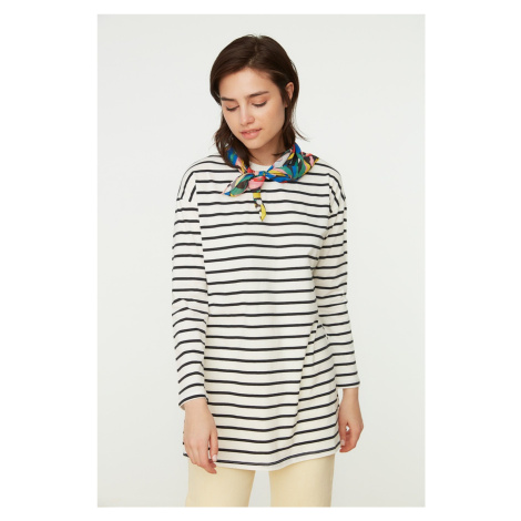 Trendyol Black Striped Knitted Tunic