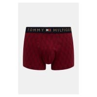 Boxerky Tommy Hilfiger pánské, vínová barva