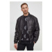 Kožená bunda Calvin Klein pánská, černá barva, přechodná, K10K112372
