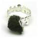 AutorskeSperky.com - Stříbrný prsten s vltavínem - S4432