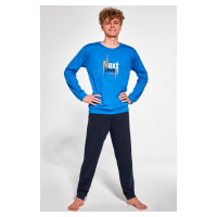 Chlapecké pyžamo Cornette Next - bavlna Světlemodrá-tmavěmodrá