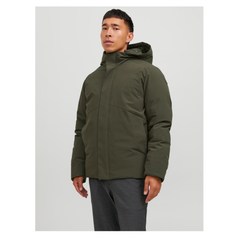 Khaki pánská zimní bunda Jack & Jones Keen - Pánské