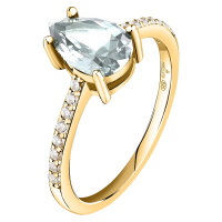 Morellato Elegantní pozlacený prsten se zirkony Tesori SAIW2100 58 mm