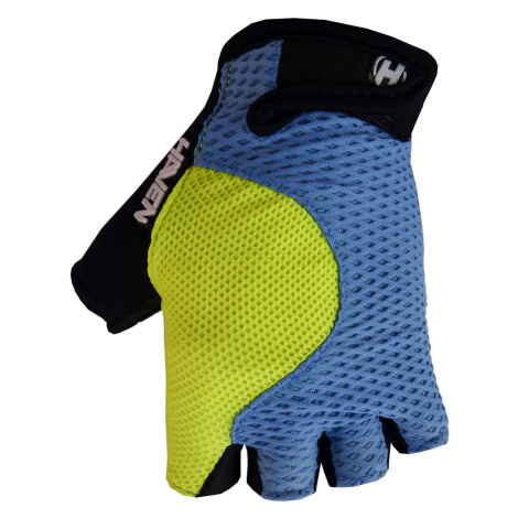 HAVEN Cyklistické rukavice krátkoprsté - KIOWA SHORT - černá/modrá/zelená