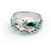 Luxusní stříbrný prsten zdobený barevným smaltem STRP0401F + dárek zdarma