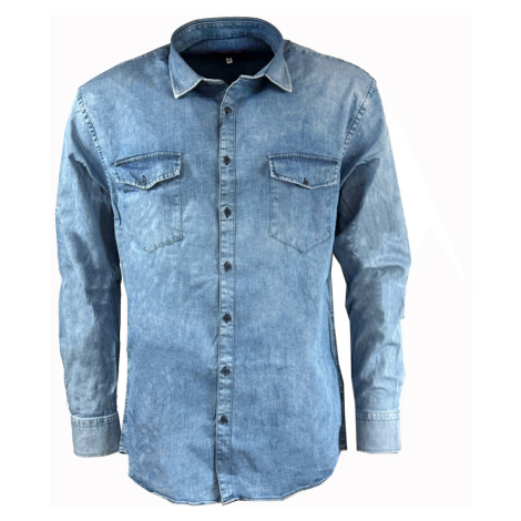 LAID BACK košile pánská 3928 jeans riflová