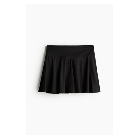 H & M - Kolová tenisová sukně z materiálu DryMove™ - černá H&M