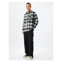 Koton Lumberjack Shirt Long Sleeve Pocket Detail Cotton Blend