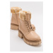 LuviShoes JAYLA Women's Beige Boots.