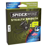 Spiderwire Pletená Šňůra s Fluorocarbonem STLTH Smooth8 Green 150m Nosnost: 6kg, Průměr: 0,09mm/