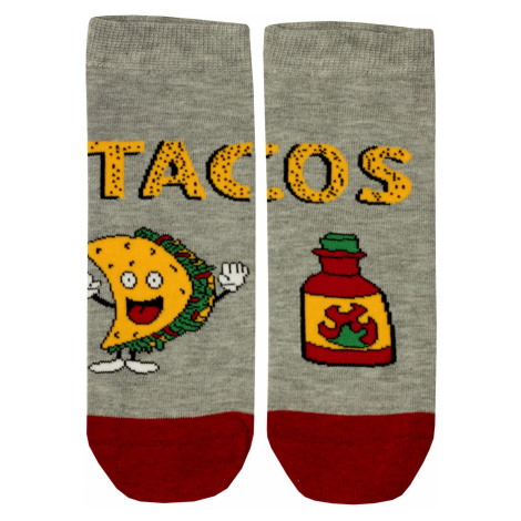 Virgina Tacos veselé kotníčkové ponožky 68050 šedá