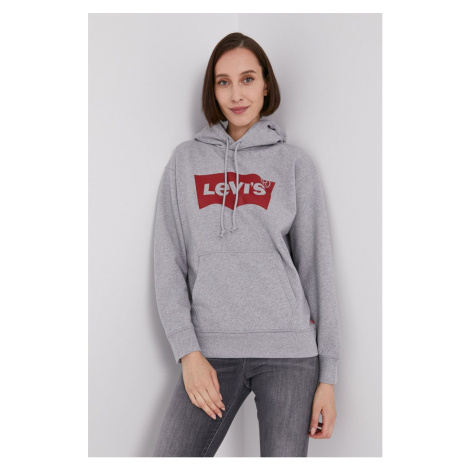 Mikina Levi's dámská, šedá barva, s potiskem, 18487.0020-Greys Levi´s