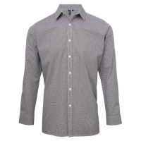 Premier Workwear Pánská popelínová košile Gingham s drobným kostkovaným vzorem