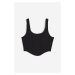 H & M - Sportovní top z materiálu DryMove™ korzetový styl - černá