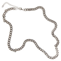 Dlouhý základní řetízkový náhrdelník - stříbrné barvy