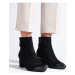 Vinceza Zajímavé kotníčkové boty dámské černé na širokém podpatku ruznobarevne