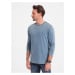 Ombre Clothing Nadčasové modré bavlněné tričko V6 LSWL-0103