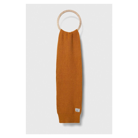 Dětský šátek z vlněné směsi Pepe Jeans oranžová barva, hladký