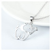 OLIVIE Stříbrný náhrdelník SLON 4676