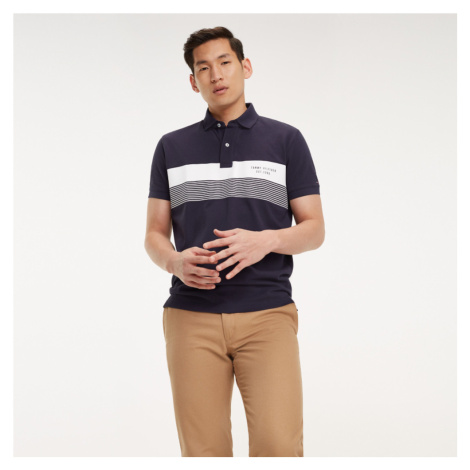 Tommy Hilfiger pánské tmavě modré polo Chest