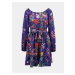 Fialové květované šaty Numoco