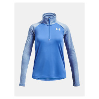 Modré sportovní tričko Under Armour Tech Graphic 1/2 Zip
