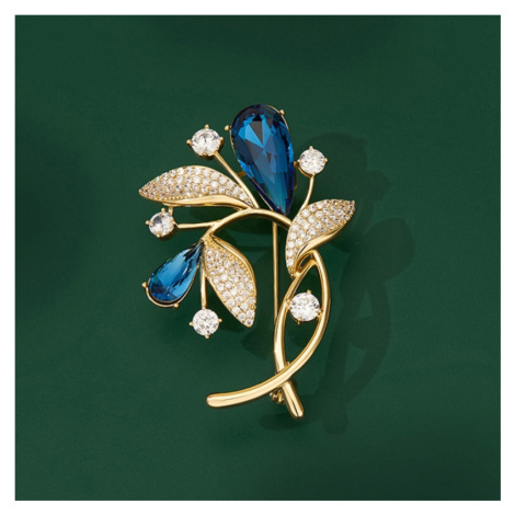 Éternelle Luxusní brož Swarovski Elements Arnalda B7267-XC04619 Modrá