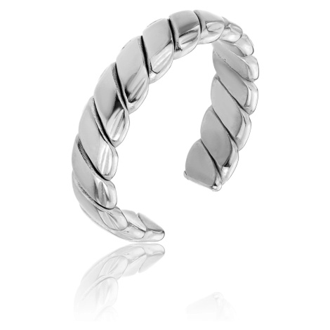 Marc Malone Otevřený ocelový prsten Morgan Silver Ring MCJ.R1025