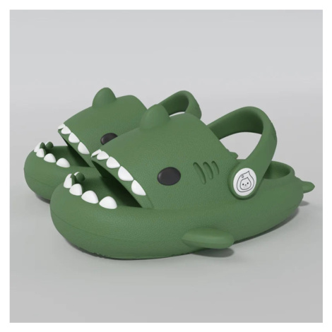 Letní dětské pantofle ve tvaru žraloka s měkkou podrážkou