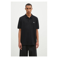 Bavlněné polo tričko Fred Perry Plain Fred Perry Shirt černá barva, M6000.350