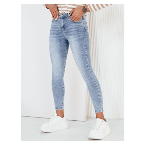 MODRÉ DŽÍNOVÉ SKINNY KALHOTY LACIVON Denim vzor BASIC