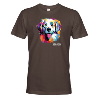 Pánské tričko s potiskem plemene Pyrenejský horský pes s volitelným jménem