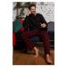 Pánské pyžamo Italian Fashion Zeman - dlouhé Černá