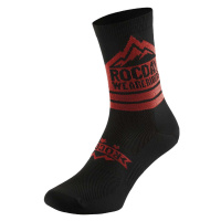 ROCDAY Cyklistické ponožky klasické - TRAIL - červená/černá