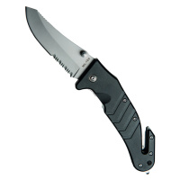 Zavírací nůž AUTO CLIP Mil-Tec® s kombinovaným ostřím - černý