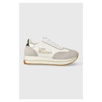 Sneakers boty Love Moschino bílá barva, JA15054G1IIND10A