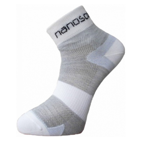 NanoSox® AG-TIVE CYKLON ponožky bílo-šedé Bílá 49-50