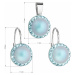 Sada šperků s krystaly Swarovski náušnice a přívěsek se světle modrou matnou perlou kulaté 39091