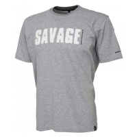 Savage Gear Tričko Simply Savage Tee - Light Grey Melangé