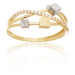 Luxusní dámský prsten ze žlutého zlata PR0658F + DÁREK ZDARMA