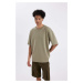 DEFACTO Oversize Fit Crew Neck Short Sleeve Heavy Fabric Basic T-Shirt