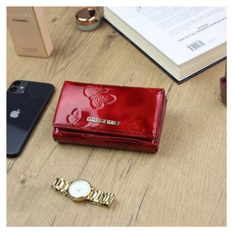 Stylová dámská kožená peněženka Sipl, červená GREGORIO