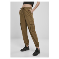 Dámské kalhoty // Urban classics Ladies Viscose Twill Cargo Pants summerolive