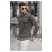 Madmext Mink Patterned Turtleneck Knitwear Sweater 5768