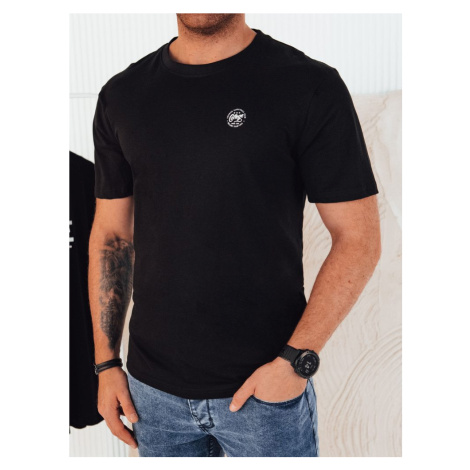 Dstreet Trendy černé tričko s jemným logem