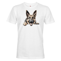 Pánské tričko s potiskem Německý ovčák -  tričko pro milovníky psů