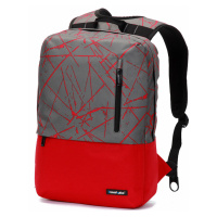Cestovní a turistický batoh, červeno-šedý