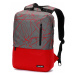 Cestovní a turistický batoh, červeno-šedý