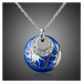 Francesca Petrucci Dámský náhrdelník Luna Blu NH0077 Tmavě modrá 47 cm + 3 cm (prodloužení)
